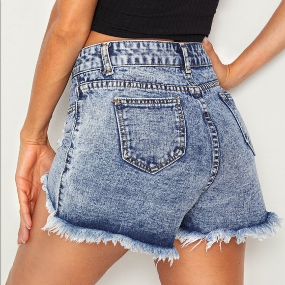 Distressed Denim Shorts - Picture 5 of 8